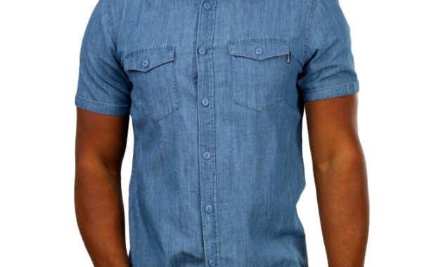 Men's chambray dress shirt