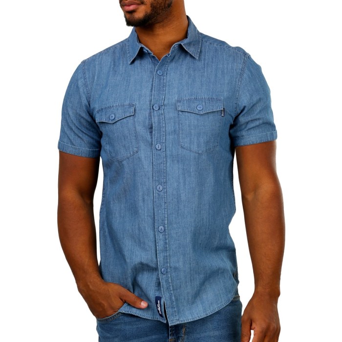 Men's chambray dress shirt