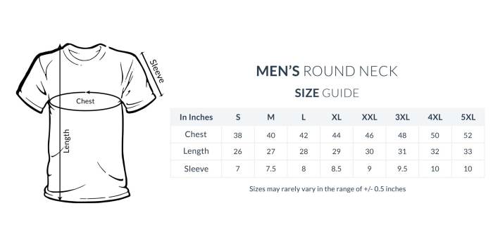 Men's dress shirts size guide