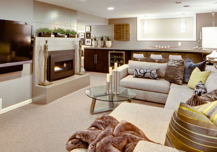 How to decorate a basement family room