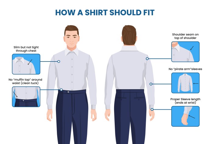 Men's dress shirts size guide