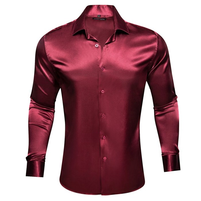 Red mens dress shirt