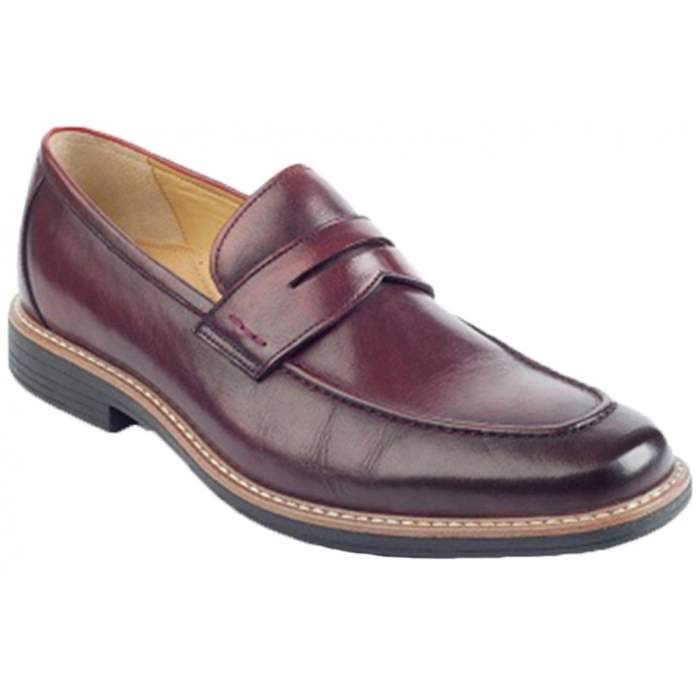 Mens burgundy slip on dress shoes