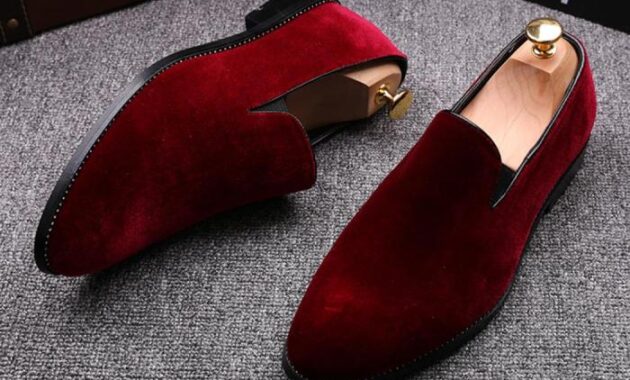 Velvet dress shoes mens