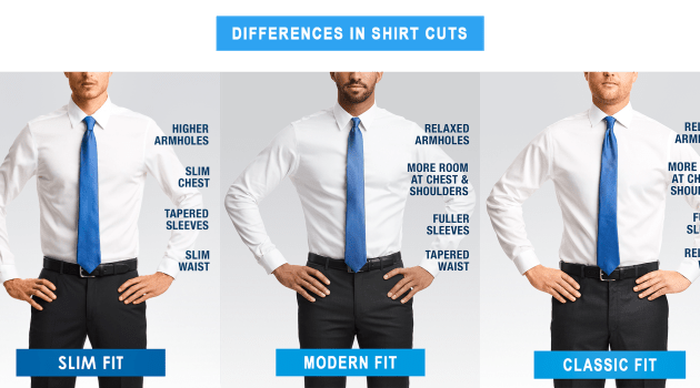 Men's slim fit dress shirts